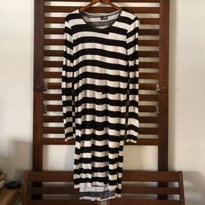 Cheap Monday-Long Sleeve, Striped Tee-Shirt Dress